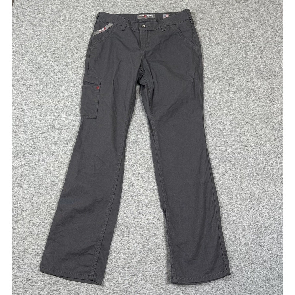Ariat FR Work Pants Womens 29R Mid Rise Straight Leg Flame Resistant Canvas